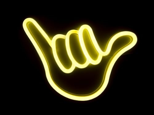 Muitomas, Lampada Neon da Parete, Decorazione a Muro per Ufficio Studio o Casa, Design Colorato a Forma di Mano, Potenza 5W, Input DC 5V/1A