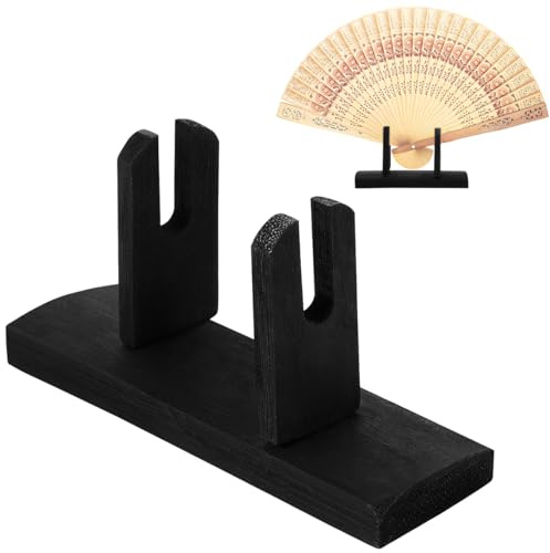 Beavorty 1Pcs Japanese Fan Holder Wooden Hand Held Fan Display Stand Hand Held Fan Storage Holder Fan Display Holder Base Easel