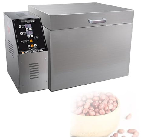 Torréfacteur Grains Café Électrique,Torréfacteur Électrique pour Noix Machine Torréfaction Grains Café en Inoxydable pour Châtaignes,Arachides Et Céréales,2000g
