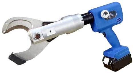 Tagliacavi Elettrico Idraulico, Attrezzatura Portatile Per Il Taglio Di Cavi, Kit Tagliacavi Elettrico Ricaricabile A Batteria Con 2 Batterie Rimovibili, Forza Di Crimpatura 80 Kn,65mm