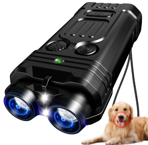 Dispositivo anti ladridos para perros, 3 modos de mano, dispositivo de parada de ladridos de perros, dispositivo antiladridos ultrasónico de 25 pies, control de ladridos LED para interiores y