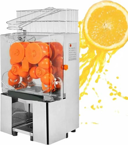 XSDAJSD Exprimidor de Naranjas Comercial de 120 W, exprimidor de Frutas, pelador automático de cítricos, 22-25 Naranjas/min, para hostelería, exprimidor eléctrico Profesional.