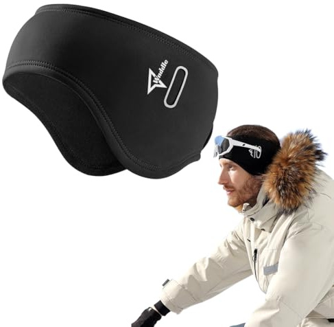 Ohrenwärmer Stirnband Herren Damen, Winter Sport Stirnband, Ohrenwärmer Fahrradhelm, Stirnband Fahrradhelm, Winddichtes Warmes Ohrenschutz Headband, für Jogging Wandern Yoga Skifahren Radfahren
