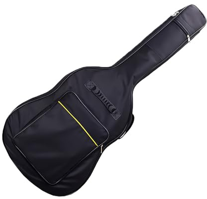 TONGIHS 1 Articolo Borsa per Chitarra Acustica, Custodia per Chitarra Acustica Classica, Custodia e Copertina per Chitarra Elettrica - in Tessuto Oxford, con Tracolla e Maniglia - Colore Neroper