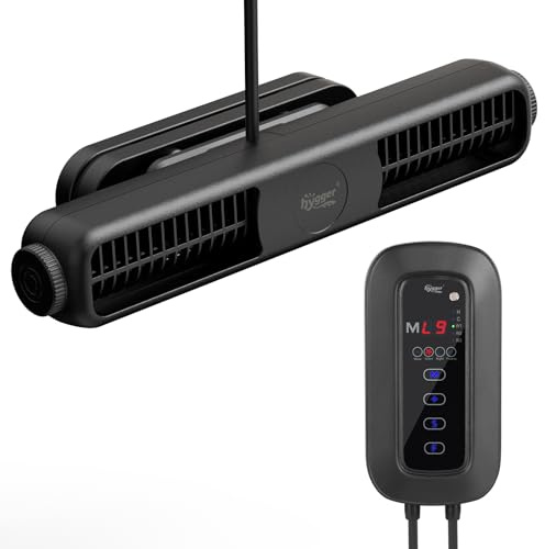 hygger Wave Maker for Aquarium 55W, 4750 GPH Saltwater Freshwater Gyre Wavemaker with Adjustable Wave/Speed/Night/Feed Mode, DC Aquarium Powerhead for Coral Reef Marine Fish Tank Up to 4126 Gallons