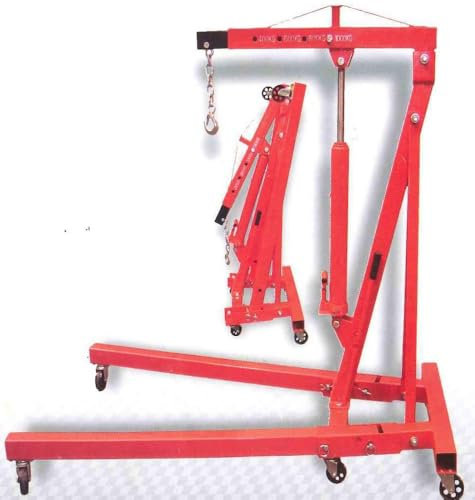 Start Gru Alza Motore Idraulica da Officina 1.000Kg | Capretta per Officina | Ripiegabile su Ruote | Braccio Regolabile in 4 Posizioni | Carico Regolabile | Utilizzo Versatile | Facile da Montare