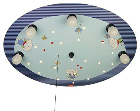 Kinder Deckenleuchte mit Elefanten & Zugschalter für Schlummerlicht