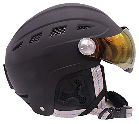 Heemtle Casque de Skate de Snowboard Ski Snow pour Enfants, Hommes et Femmes avec Lunettes polarisées photochromiques Amovibles (S/M/L/XL, 4 Tailles et 4 Couleurs en Option)