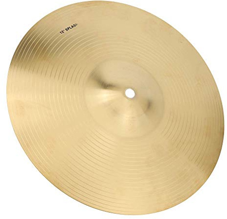 12 Pulgadas Crash Cymbal Accesorio de Instrumento Musical de platillos de latón Duradero para batería Platillo Bateria 12