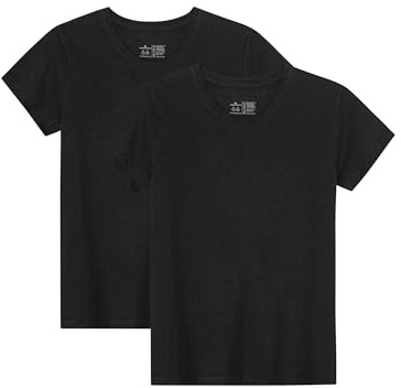 DANISH ENDURANCE Dam T Shirts, Ekologisk Bomull, Rund eller V-ringning | Ekologisk Bomull T-shirt, Mjuk & Andas med Rund eller V-ringning, för Vardag och Lättare Sportaktiviteter