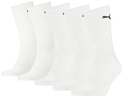 PUMA Unisex Crew Socken, Weiß, 39-42 EU