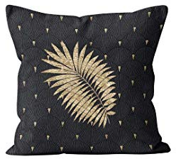 Soleil d'ocre Coussin Imprimé Pur Coton 45X45 cm Elegance
