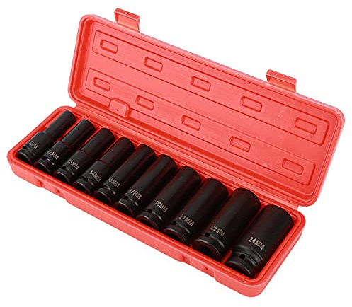 Ejoyous Set di 10 Chiavi a Bussola 1/2 di Pollice, Acciaio al Cromo-Vanadio, Sockets