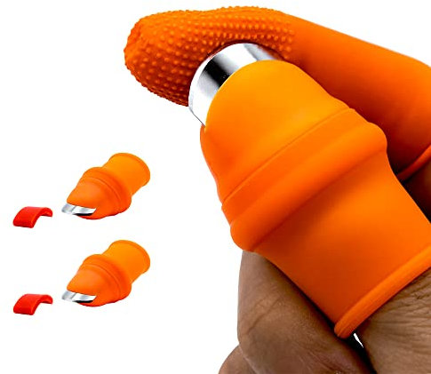 Attrezzi Giardinaggio per Orto e Giardino (Set di Due) - Attrezzi Orto e Attrezzi giardinaggio Professionali - Attrezzi Giardino e Coltello agricoltura per Raccogli Frutta - Gardening Thumb Knife