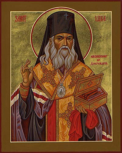 Feeling at home LEINWANDDRUCK im SCHATTENFUGENRAHMEN Icon Saint Luke Golden orthodox Archivio - europäisch vertikale Kunstbilder im Holzrahmen cm_22_X_17