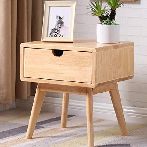 WANWEN Mesita de Noche de Madera Maciza Color Nogal Mesita de Noche de Estilo japonés Armario Moderno Dormitorio Armario Mesita de Noche (Color : A) Little Surprise