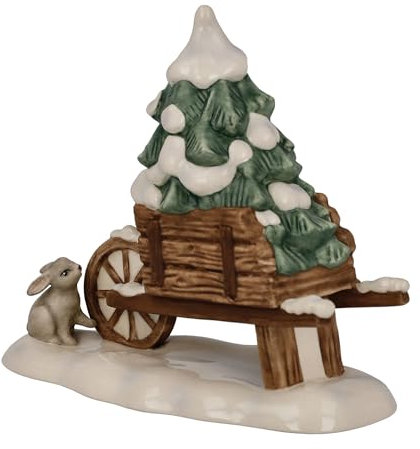 Goebel Figur Schubkarre Winterwald, aus Porzellan gefertigt, Höhe 10cm, 66-704-23-1