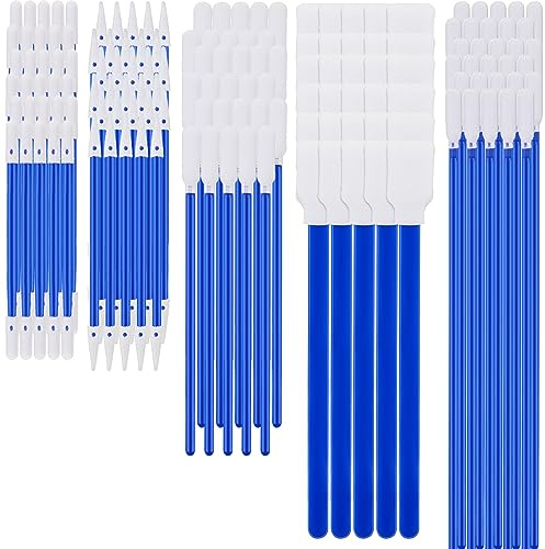 Dansib 500 Stück Reinigungs-Tupfer mit Schaumstoffspitze, Reinigungsstäbchen, 5 Arten, Mehrzweck-Tupfer, fusselfrei, Schaumstoffspitze, Tupfer für Drucker, Optik, Objektiv, Kamera, Kunst und Handwerk