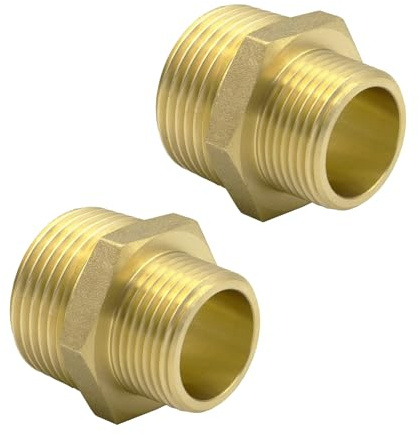 2 Stück Reduzierung 3/4 Auf 1/2, Adapter 1/2 Auf 3/4, 1/2 Zoll auf 3/4 Zoll Adapter, 1/2 Zoll Schlauchanschluss, Reduzierstück 1/2 Zoll auf 3/4 Zoll, für Wasserrohr-Reduzierstücke (20 x 25 mm)