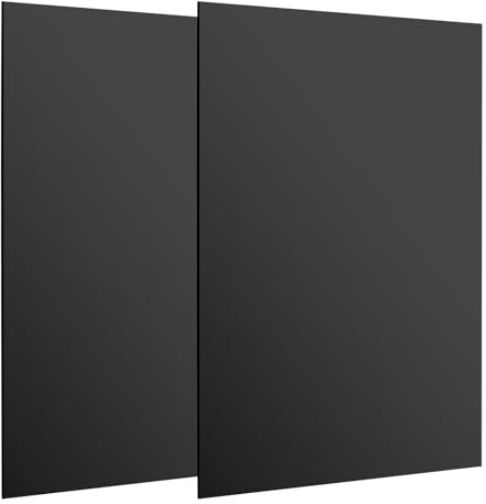 JOIKIT 2 Stück Acrylplatte A3 Schwarz, 420 x 297 x 3 mm Acrylglas Platten, Acryl Kunststoffplatte zum Basteln, Malen