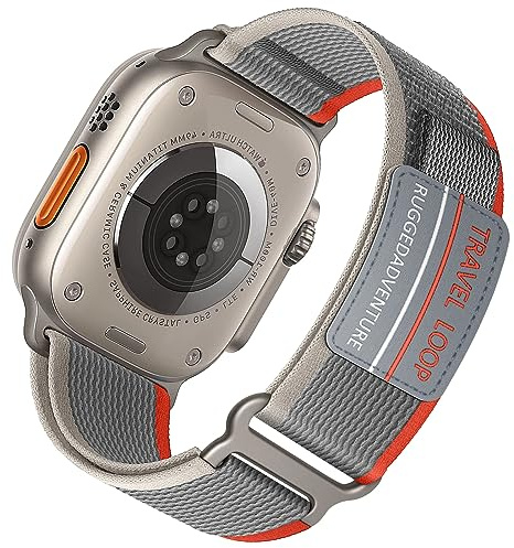 Trail Loop para Apple Watch Correa Ultra 3/2 49mm 46mm 45mm 44mm 42mm 40mm 41mm 38mm iWatch Correa Mujer/Hombre,Pulsera Nylon Deportiva con Velcro para Apple Watch SE 3/2nd Series 11 10 9 8 7 6 5 4 3