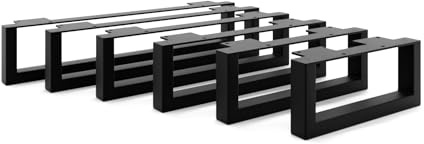 HEVVA Graz - Patas para muebles de 10 cm de alto, 20/25/30/35/40/45/50 cm | Patas para muebles, patas de armario, pie base para armario, sofá, cama o aparador | (50 cm, juego de 2 unidades, negro)
