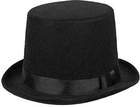 TrendandStylez Zylinder Filzhut, Größe 56-61, eleganter 20er Jahre Hut mit glänzendem Hutband für Mottoparty, Fasching, Karneval, Gatsby