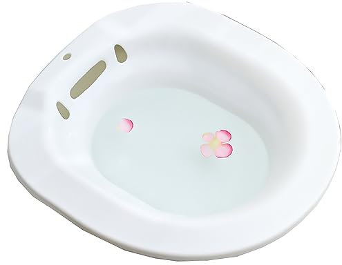Sitzbäder, Salzwanne für Damen und Herren, Sitzbad für die Toilette, Einweichbecken zur Behandlung von Entzündungen, tiefere Schüssel, passend für Universal-WC, weiß, 39 x 40 cm (weiß 39 x 40 cm)