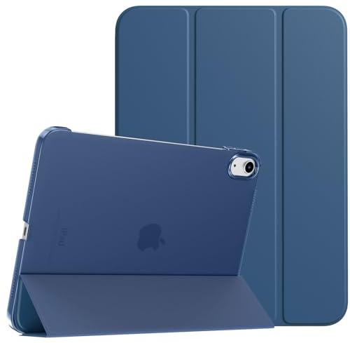 TiMOVO Coque Compatible avec iPad (A16) 11ème Génération 11 Pouces 2025/iPad 10ème Génération 10,9 Pouces 2022, Légère Housse Arrière Translucide en PC avec Réveil/Sommeil Auto, Bleu Marine Foncé