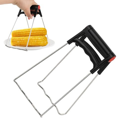 Rapidbok 1 pinces à aliments chauds, pince de cuisine anti-brûlure, pinces multifonctions en acier inoxydable, Pince à Plat Chaud Clip pour Bol, Anti-brûlure Clip pour Les Ustensiles de cuisine