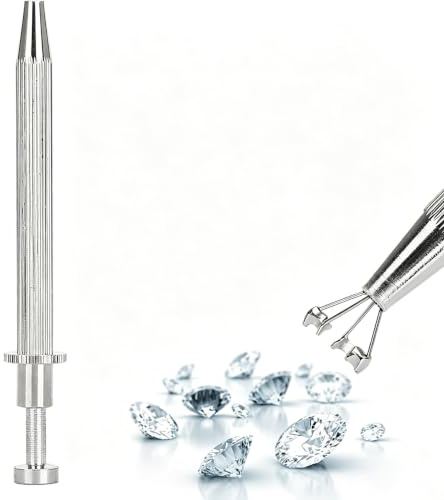 Leopacat Pinzette per Gioielli,Pinzette per Riparazione Componenti Elettronica con 4 Artigli in Acciaio Inossidabile,Strumento Professionale per Chip IC e Gioielli DIY Raccogliere 11cm