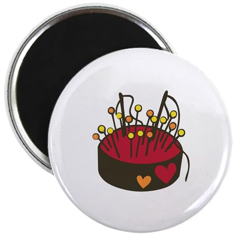 CafePress Pins In Cushion Magnets 2.25 Round Magnet (10 pack)