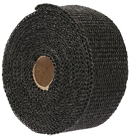 ZiYouao Hitzeschutzband Schwarz 5M 10M 15M Wärmeauspuff Thermo Wrap Schild Schutz Tan Tape Feuerfest Isolierstoff Roll Kit for Motorrad Auto Auspuff Hitzeschutzband(Color:15m)