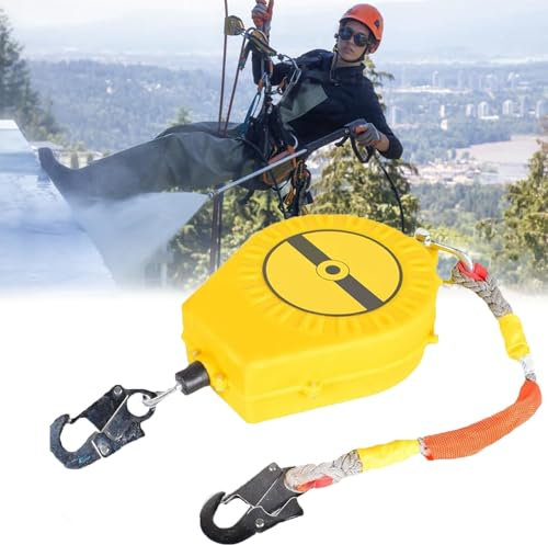 Höhensicherungsgerät, 3m-20m Fallschutz Abseilgerät Sicherungsseil, Einziehbar Fallschutzausrüstungen Für Dach Und Arbeiten in Der Höhe, Klettern ​sicherungsgerät Belastung 150kg (3m)