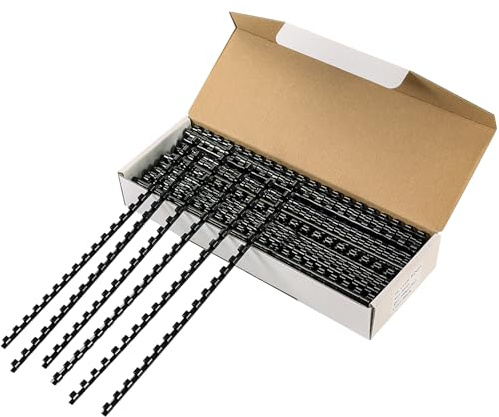 MYFULLY 100 Pack 21-Ring Plastic Binding Spines 5/16 Dia, 40-Sheet