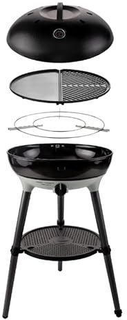 CADAC Carri Chef 50 Barbecue a Gas Portatile - Barbecue da Tavolo con Accensione Automatica, Piastra Plancha & Borsa da Trasporto per Campeggio, Giardino