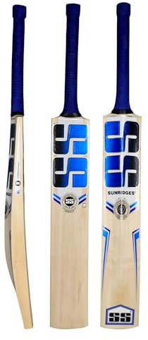 SS Impact, mazza da cricket in salice del Kashmir, SH | salice essiccato all'aria di grado 4 | bordi massicci TON | impugnatura a 3 toni | con copertura per mazza SS | Made in India