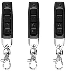 3 Unidades de Control Remoto Puerta de 433 MHz, Hasta 50 m de Distancia | Duplicador de Puerta de Garaje Portátil, Mando a Distancia para Puerta de Garaje Inalámbrica,Clonación de Garaje