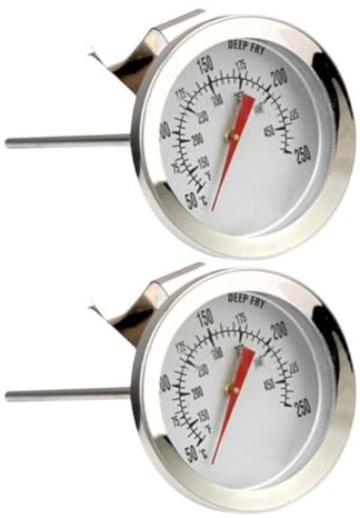 BlesConi Termómetro grande de acero inoxidable para horno de 0 a 300 °C para cocina, parrilla, asar y hornear, impermeable con lecturas claras, paquete de 2