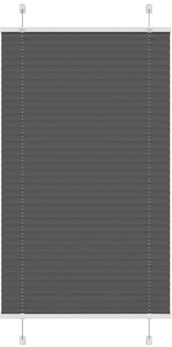 Balkontür Rollo Fensterrollos, Plissee Schwarz 80x150 cm Stoffbreite 79,4 cm Polyester für Fenster und Türen