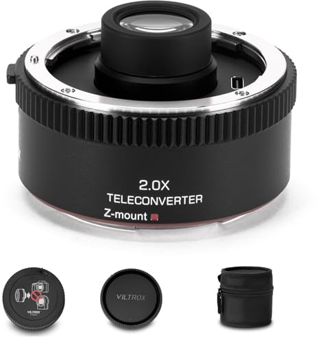 VILTROX TC-2.0X Teleconvertidor para Nikon Z Montura, Lente teleconvertidora de Enfoque automático 2.0X para NIKKOR Z 70-200mm f/2.8VR S