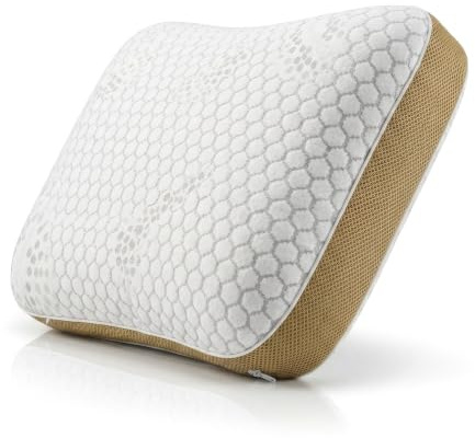Nackenstützkissen Nackenkissen Kopfkissen, Orthopädisches Memory Foam | Kissen mit Airflow-Bezug, ergonomisches Schlafkissen aus Viskoschaum, atmungsaktives Kissen 65 x 40 cm gegen Verspannungen