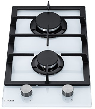 Millar GH3020TW Tempered Glass on Gas Hob | 2 Burner | 30 cm | White