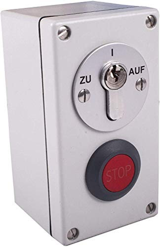 Schlüsseltaster aufputz zweiseitig tastend mit Stoppfunktion Torantriebe Garagentorantriebe Hörmann (Verschiedenschließend)