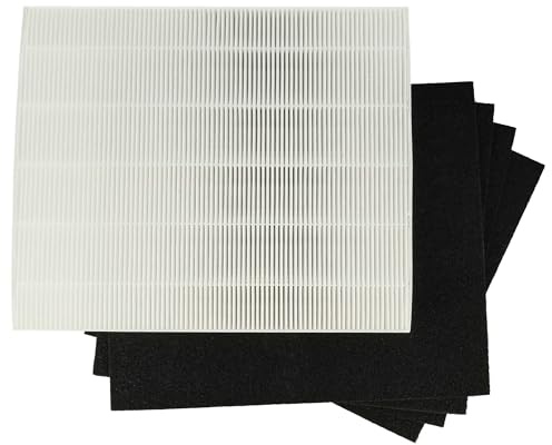 vhbw Filter Set kompatibel med Winix P150 luftrenare - Ersättning för Winix 15HC, WRF15-HC, 123050 (4x aktivt kolfilter + 1x HEPA-filter) Luftfilter