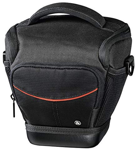 Hama Kameratasche „Albany“ für Digitalkamera (Fototasche für Fotokamera mit Objektiv, mit Gürtelschlaufe, Tragegriff und Zusatzfächern, Colt Kameratasche zum Umhängen, 15 x 10 x 14 cm) schwarz