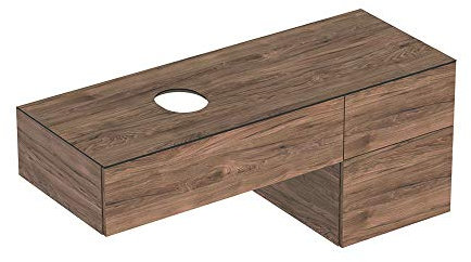 Geberit VariForm Unterschrank für Aufsatzwaschtisch, drei Schubladen, Ablagefläche, Geruchsverschluss, Breite 135 cm, 501.192.00.1, Farbe: Weiß