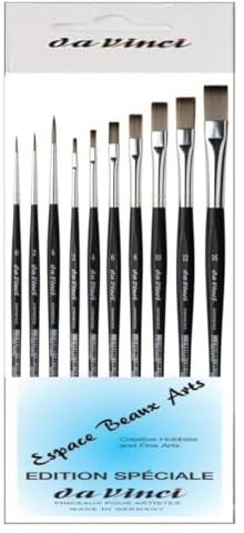 Da Vinci Serie 373 (3373), Set 3 Pinsel Synthetik,0,2,4 und Da Vinci Serie 374 (3374) flach Synthetik,2,4,6,8,10,12,16