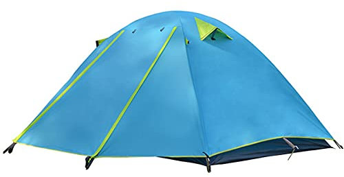 Campingzelt, Ultraleichte Single Personen Campingzelt Wasserdicht UV-Schutz, Belüftet Zelte, Outdoor/Camping Campingzelt mit Tragetasche für Trekking, Camping Festival,Blau