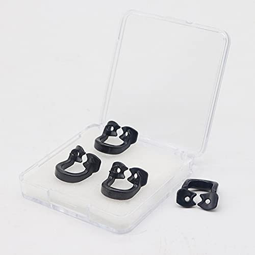 4pcs / 1set Dental Rubber Dam Aplicaciones Material De Resina Del Clip De La Barrera De Goma Para El Instrumento De Laboratorio Dental Instrumento Del Instrumento Producto D(Size:pequeña,Color:negro)